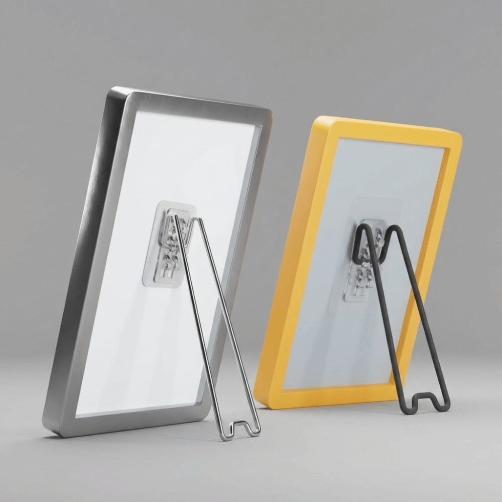 Self-Adhesive Picture Frame Bracket Stainless Steel Easel Back Stand  Art Display