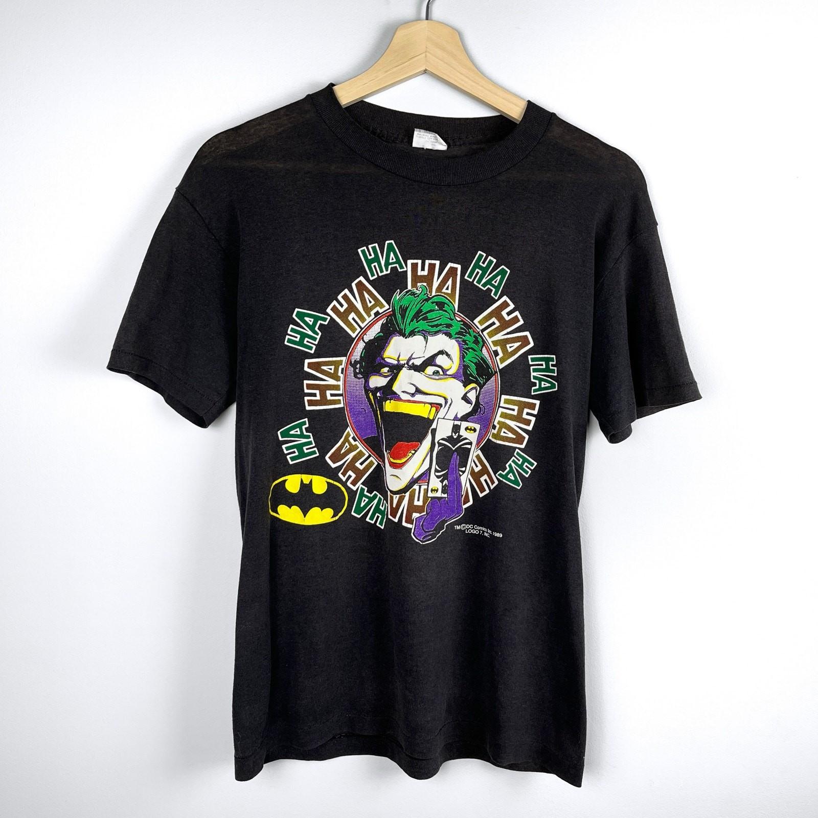 Vintage 1989 The Joker Comic T Shirt Medium Tee DC Comics 80s DC Comics Batman Unisex T-Shirt L