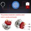 22mm Metal Button Rocker Switch Stainless Steel 12V 20A Self-locking Two Positions Car Toggle Switches ON-OFF 220V 15A 3 Pins