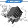 Electronic LED Flasher Relay Fix, CF15 JL02 Turn Signal Flashers Universal for Car Non-Polarity Normally Open ABS Black