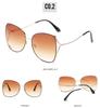 Women's Fashion Polygon Metal Sunglasses with Ocean Lens - New Trendy Design