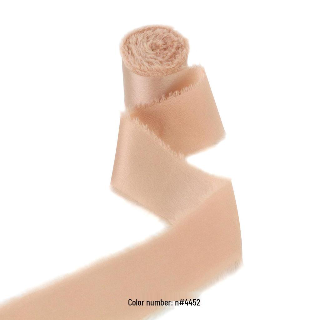 Hand-Tied Satin Chiffon Ribbon – Frayed Edge Silk Fabric for Gift Decoration