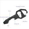 Multi-use Keychain Portable Stainless Steel Pocket EDC Multi Tool Bottle Opener Wrench Screwdriver Measuring Ruler for Outdoor 4