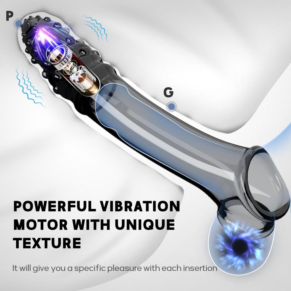 Penis lengthpenis set Sex crystal vibrate couple toy orgasm stimulation reusable Delayed Delayed ejaculation Men only powerfu