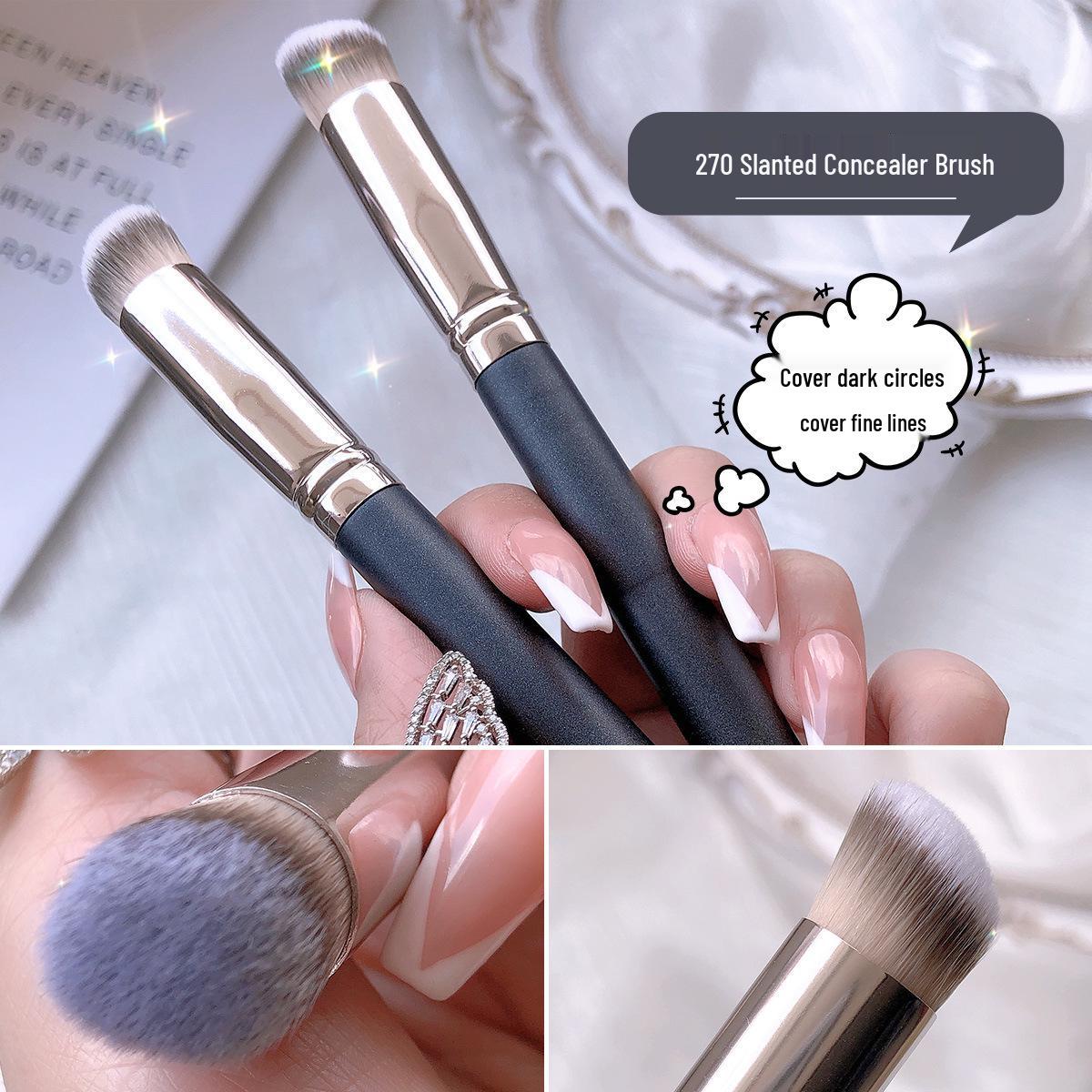 

Celebrity Style Beauty Tools: Foundation Brush 170 & Concealer Brush 270 for Beginners with Soft Bristles That Don’t Absorb Powder.