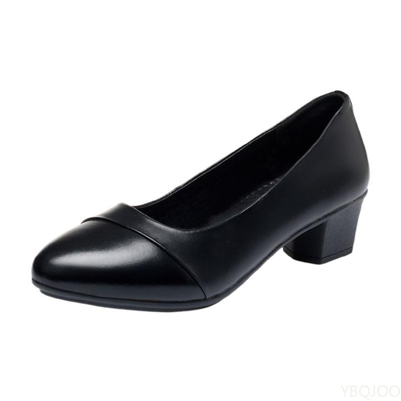 Sapatos de Salto Alto Femininos Confortáveis Antiderrapantes da Moda com Solado Macio para Primavera e Verão, Salto Médio Novo, Sapatos Femininos para Mãe e Trabalho