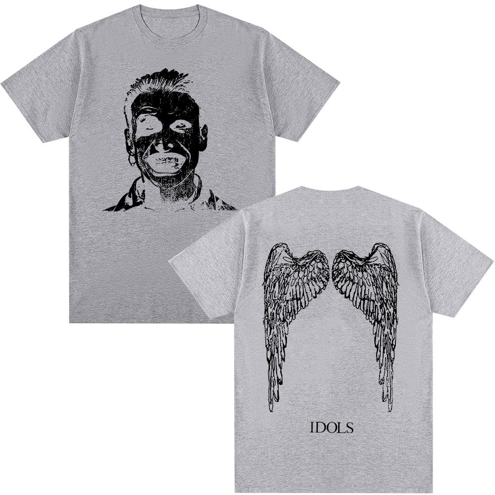 Yungblud IDOLS Wings Album Tshirt Mens Clothing Fashion Gothic Short Sleeves Cotton Summer Oversized ONeck T Shirt Streetwear