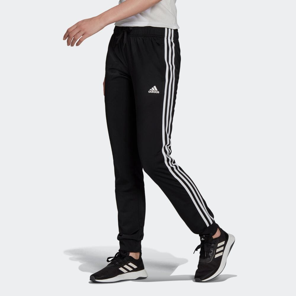 Adidas Three-Stripe Logo Joggers Women Bottoms Black H48447