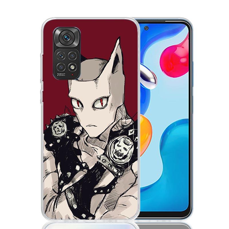 JoJo Kira Yoshikage Killer Queen Phone Case For Xiaomi Redmi Note 15 14 13 12S 12 Pro Plus 11S 11E 11 11T 10S 10 Art Soft Patter
