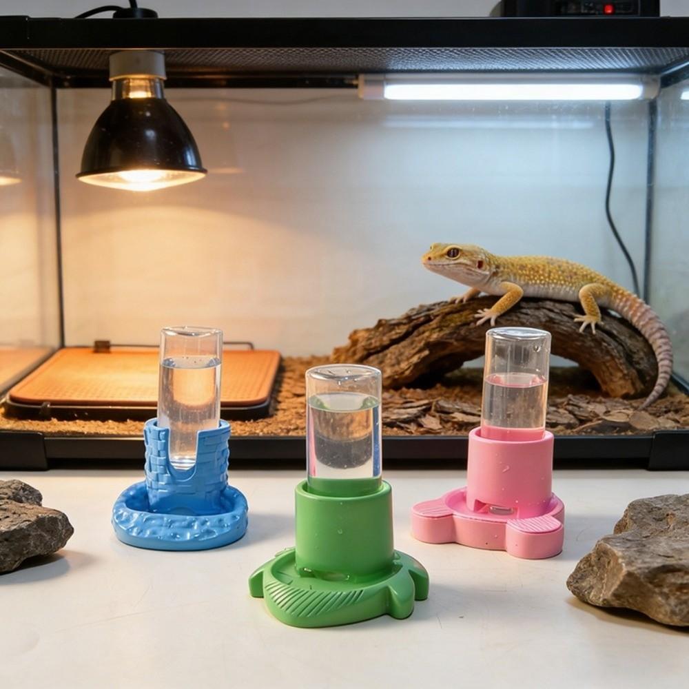 Anti-slip Base Reptiles Water Feeder Plastic Pet Drinking Bowl Turtle Food Bowl  Small Creatures