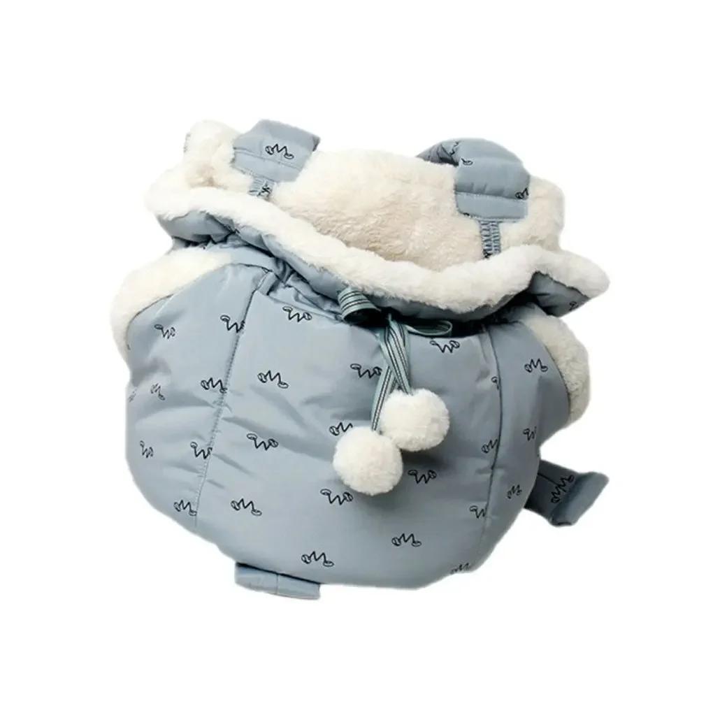 Pet Carrier Bag Winter Warm Small Cat Dogs Backpack Cat Carrier Outdoor Travel 6kg Load-bearing Plush Pets Cage