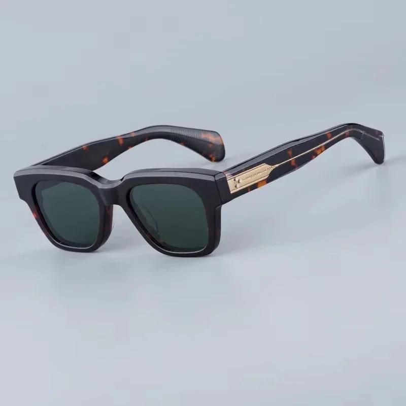 

Классические винтажные солнцезащитные очки Fellini квадратные ацетатные мужские и женские 148 ширина ручной работы дизайнерские брендовые очки с футляром &As picture