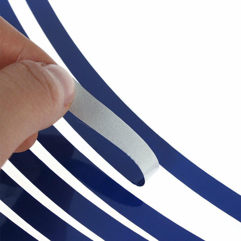 16 Delige Motor Fiets Auto Band Reflecterende Stickers Coole Styling Velg Rand Decoratie Strip Tape Rood Blauw Waterdicht Buitenonderdelen