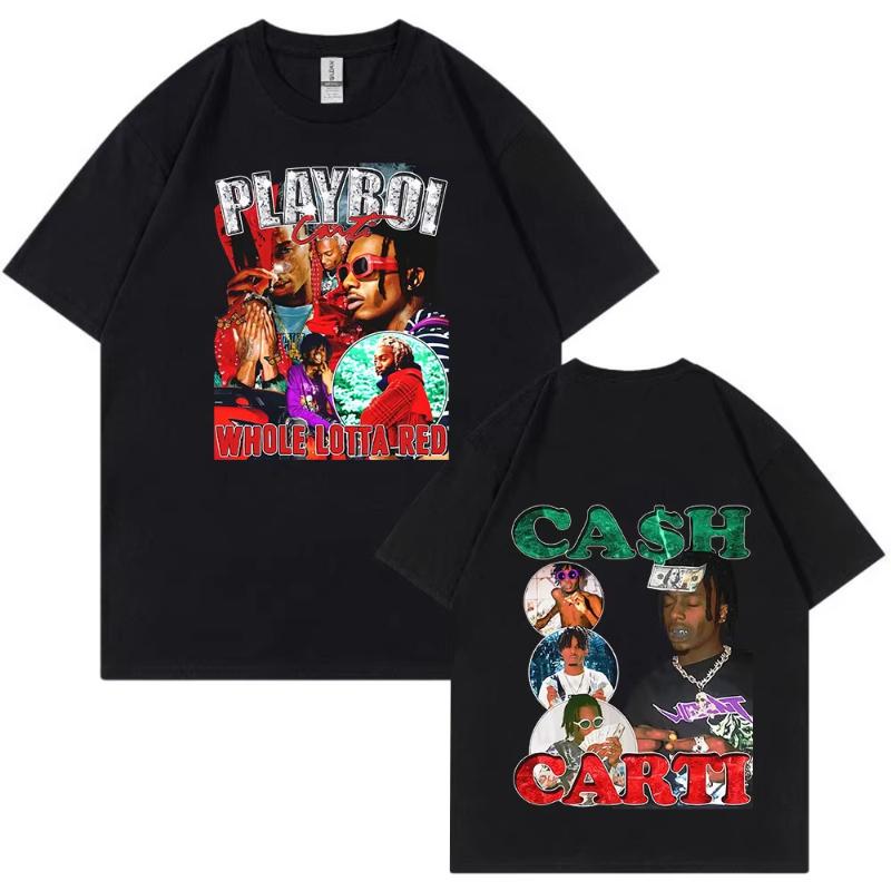 Rapper Playboi Carti Antagonist Tour Tshirt 2023 Concert Fans T Shirt Unisexs Fashion Hip Hop Short Sleeve Oversized Tshirts