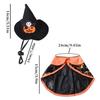 Halloween pet clothing costume 2-piece set hat cape cats dogs witch cute photo shooting