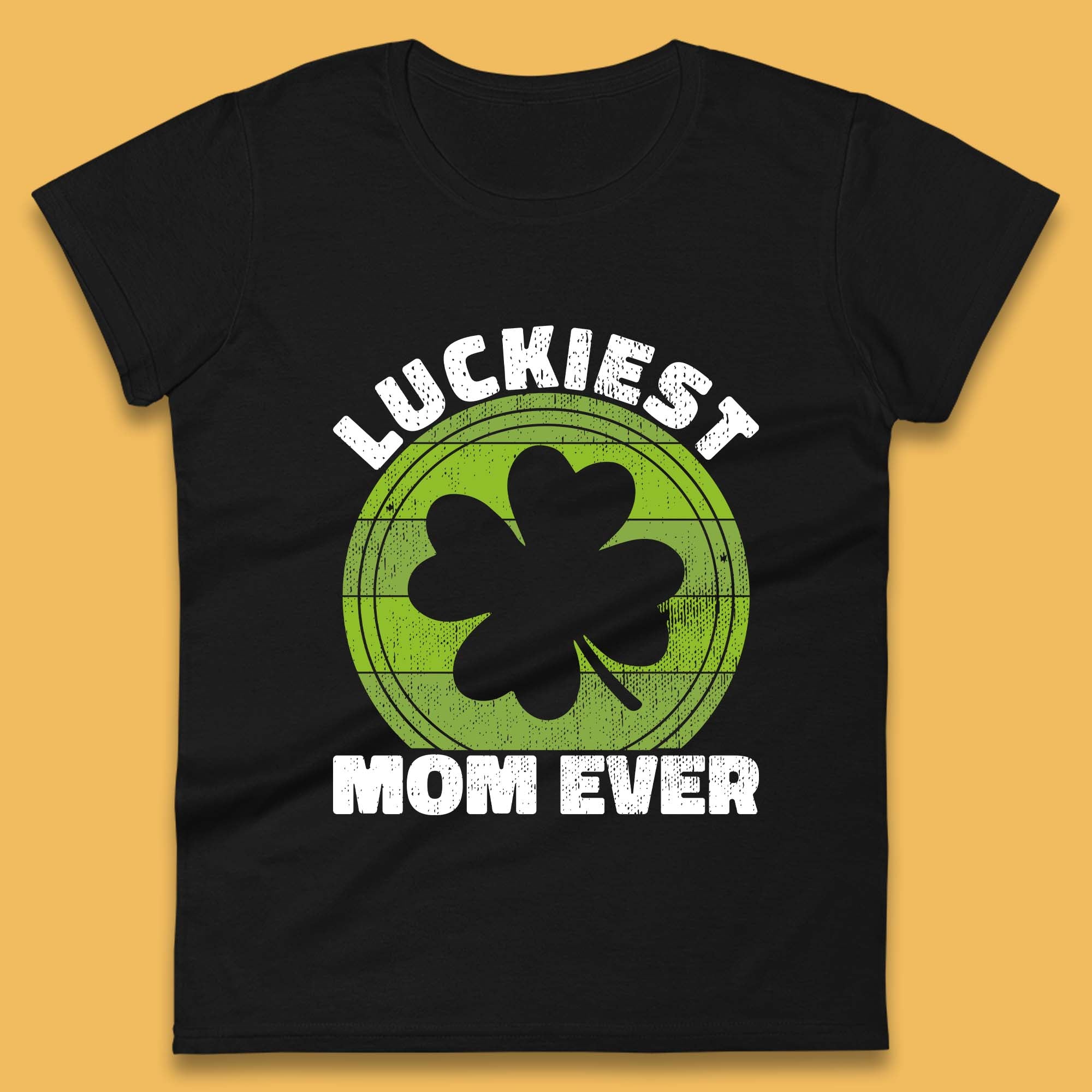 Luckiest Mom Ever Womens T-Shirt Mens Tops Tees Unisex L