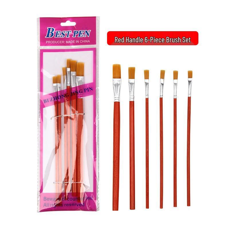 

Набор нейлоновых кистей для масла и акварели: Красные и синие ручки brush