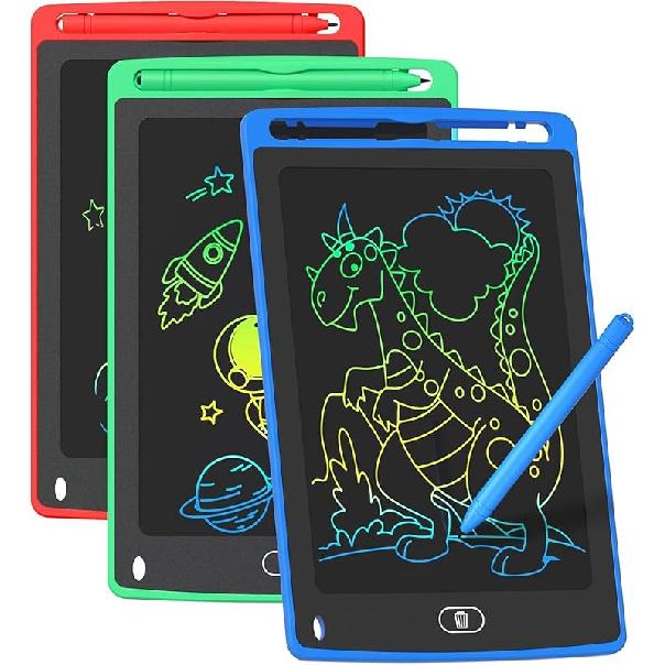 

LCD Writing Tablet for Kids, 8.5 Inch Colorful Doodle Board Drawing Tablet, Educational Learning Toys Birthday Gifts for Kids Age 3 4 5 6 7 8 (8 3 Colors