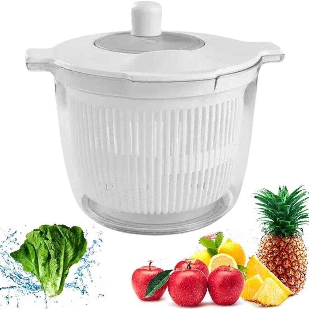 2 in 1 Salad Dryer Large Capacity Food Strainer Vegetable Salad Spinner  Vegetable Washing