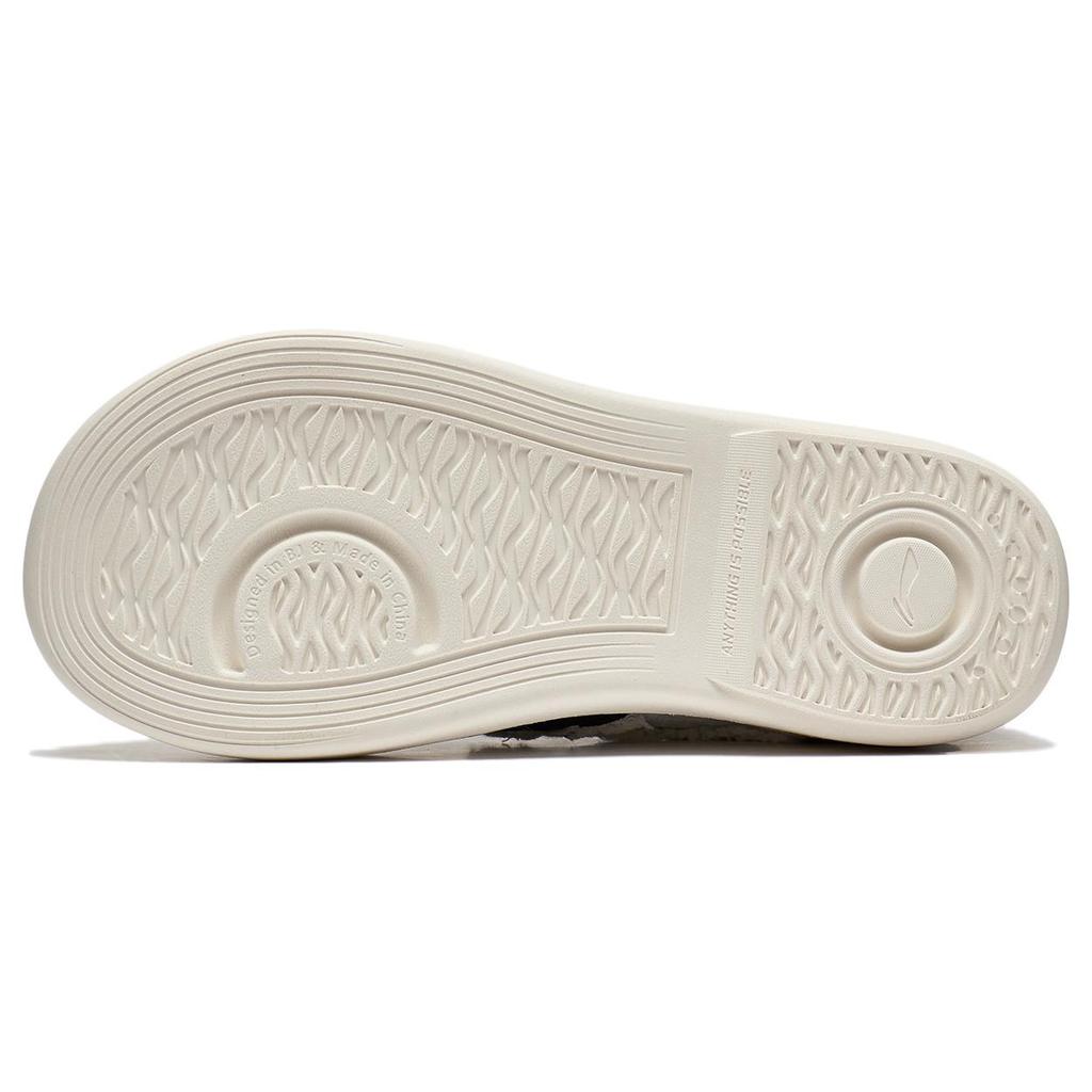 New Disney X LiNing Honey Platform Anti Slip Wear Resistant Low Top Sports Casual Shoes Women's Black White AGCT042-1