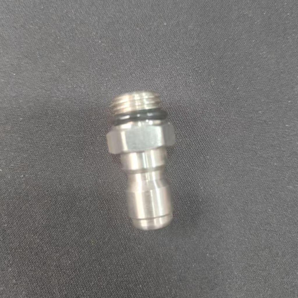 Stainless Steel Rotating Nozzle Drain Cleaner with 1/4 Quick Connect, High Pressure Rat Head