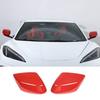 ABS Red Side Review Mirror Cover Trim For Corvette C8 -25