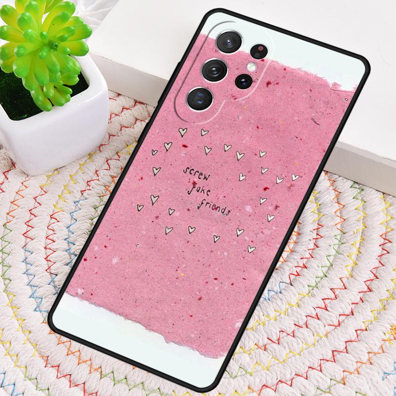 Quotes Texture TPU Phone Case For Samsung Galaxy Note 10 Pro S26 S25 S24 S23 S22 Ultra Plus S21 FE S20 Shockproof Cover