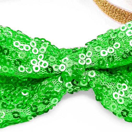 Pet Neck Bow Sequins Decor Accessories Adjustable Pet Dogs Cats Bow-knot Collar with Bell for Festival