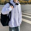 Men's Loose Fit Hooded Sweatshirt, New 2025 Style, Light Gray, Casual Jacket for Spring/Autumn/Winter