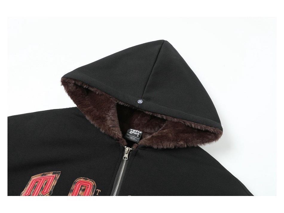 TaelePlus Unisex Embroidered Loose-Fit Hoodie Jacket TP361