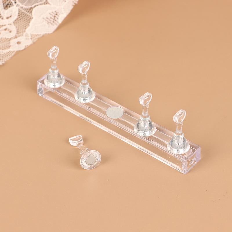 Magnetiske tupper Nail Art Trening Negleutstillingsstativ Nail Art Øvelsesstativ Holder for falske negletipper Negleutstilling Sjakkbrett