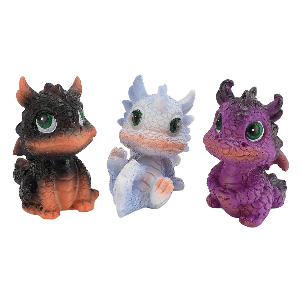 Baby Dragon Figure Resin Multifunctional Cartoon Baby Dragon Model Figure for Office Garden