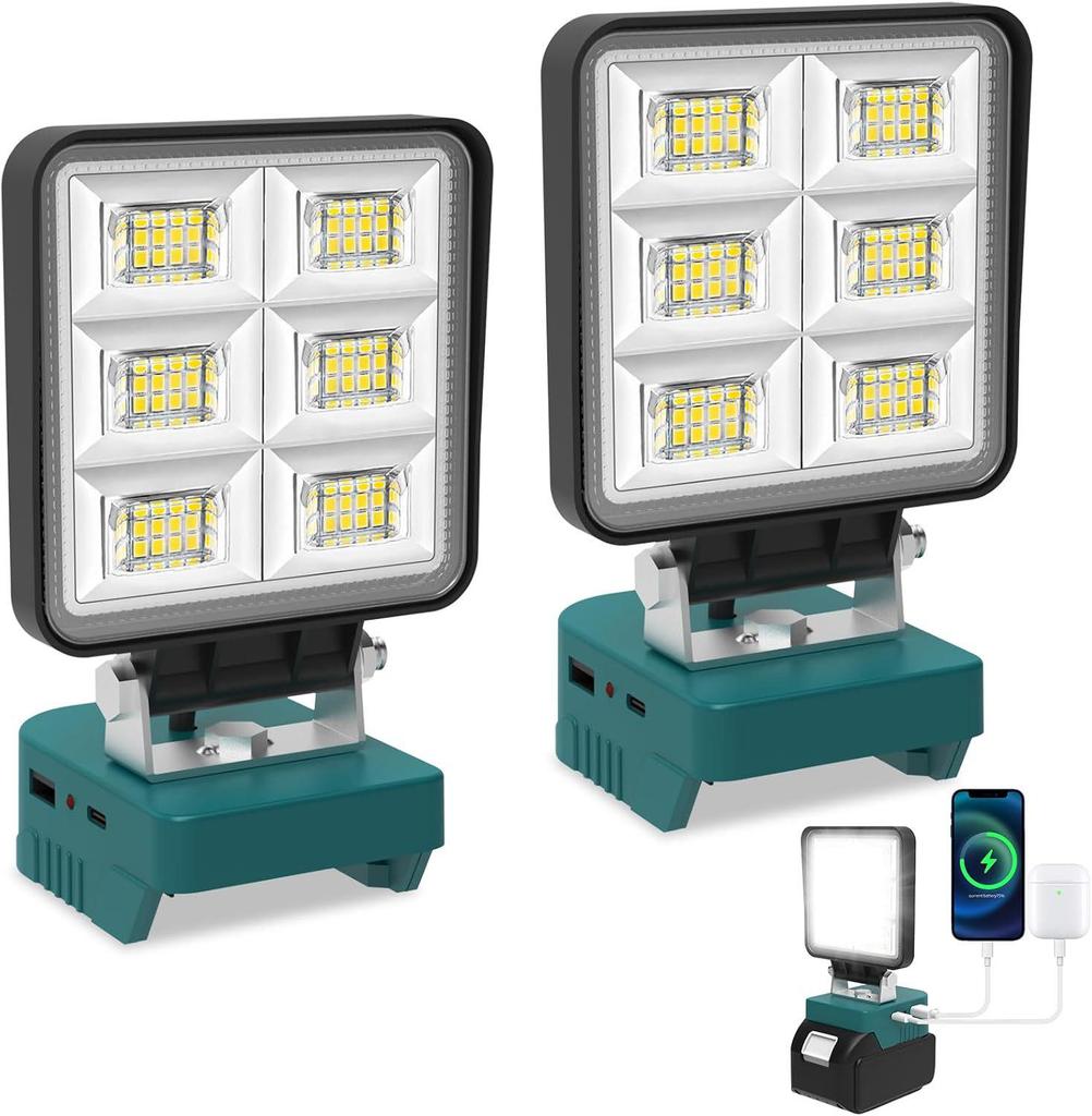 Dewalt Multi-Function Portable Lithium Work Light: High-Brightness, Rechargeable, Ideal for Camping, Outdoor Use, and Auto Repair.