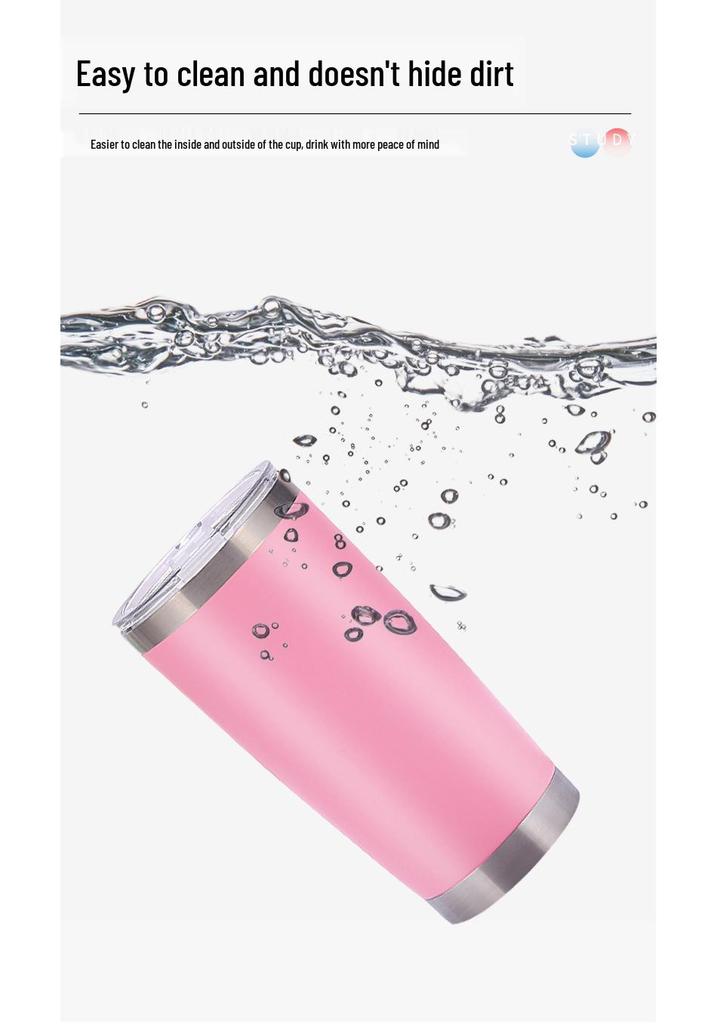 Tazza da Birra in Acciaio Inossidabile Rivestita a Polvere da 20oz a Doppia Parete con Isolamento Sottovuoto