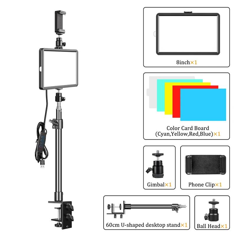 Video LED-Licht Fotografie Beleuchtung Selfie Dimmbare Füllleuchte Mit Stativständer