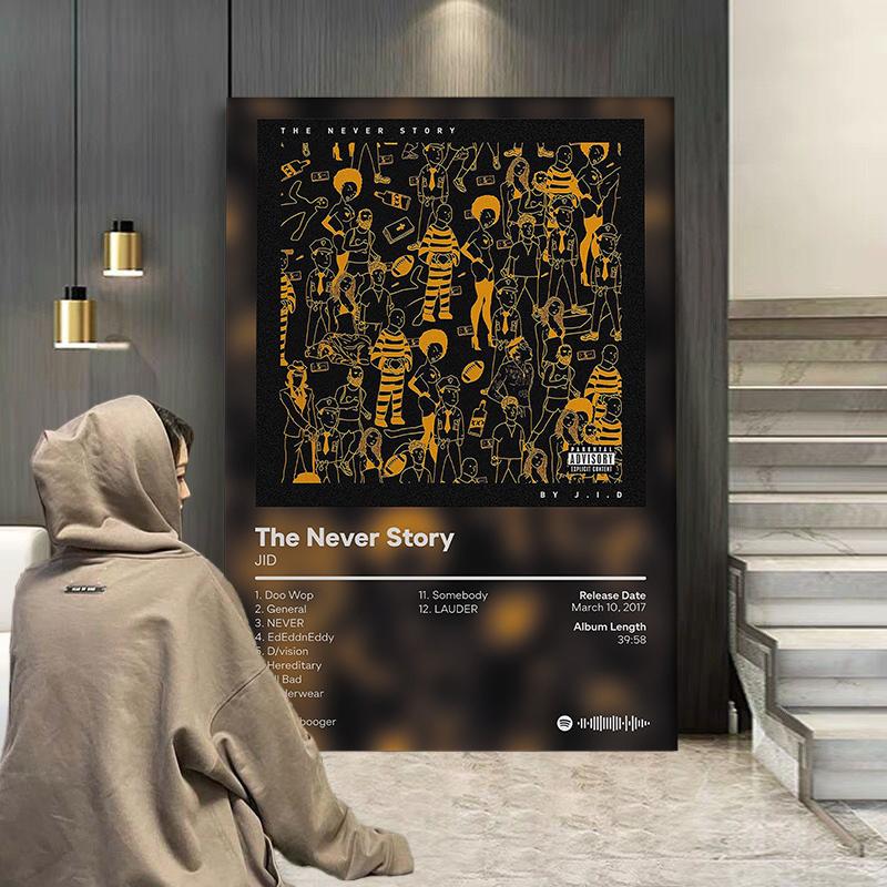 Coperta albumului de muzică pop Rap JID Poster estetic Rapper Hip Hop Rock Back The Forever Story Dicaprio Canvas Art Room Decor Wall Decor