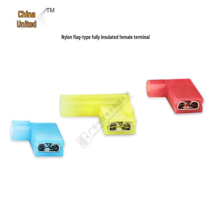 Insulated Nylon Flag Crimp Terminal Connector (6.3 Spade)