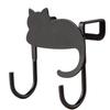 Cat-Shaped Wrought Iron Over-the-Door Hook - Nail-Free, Adhesive-Free 