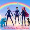 In Modell Spielzeug PVC Cartoon Gaming Peripheriegeräte Dekor Sammlung Figuren Modell Spielzeug Für Kind/Lager 5 Stück/Set Kpop Dämonenjäger Figur