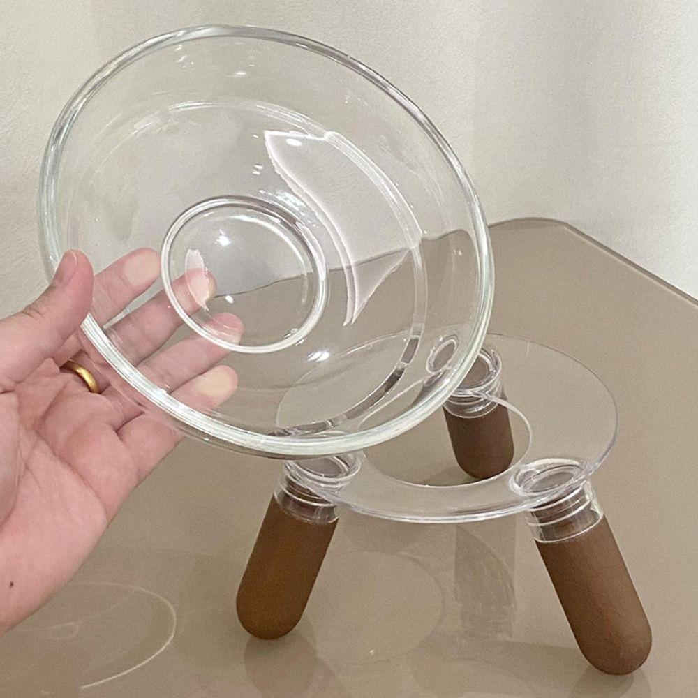 New Transparent Cat Bowl Large Capacity Removable Dog Food Bowl with Stand Pet Food Container for Neck Protection