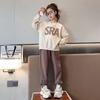 Girls  Spring Suits Youth Teenage Girls Korean Style Loose Fashionable Casual Sweater Two Piece Sets 10 12 14 Years Girls Clothes