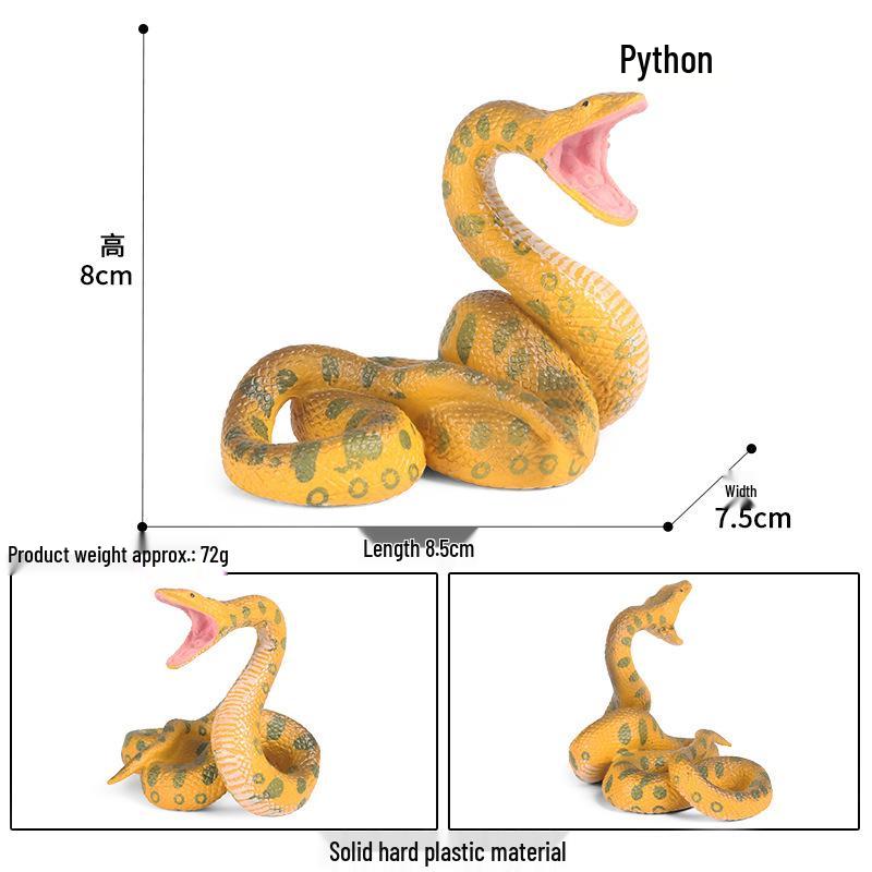 Cognitive Reptile Model: Big Python & Coral Snake Prank Toy