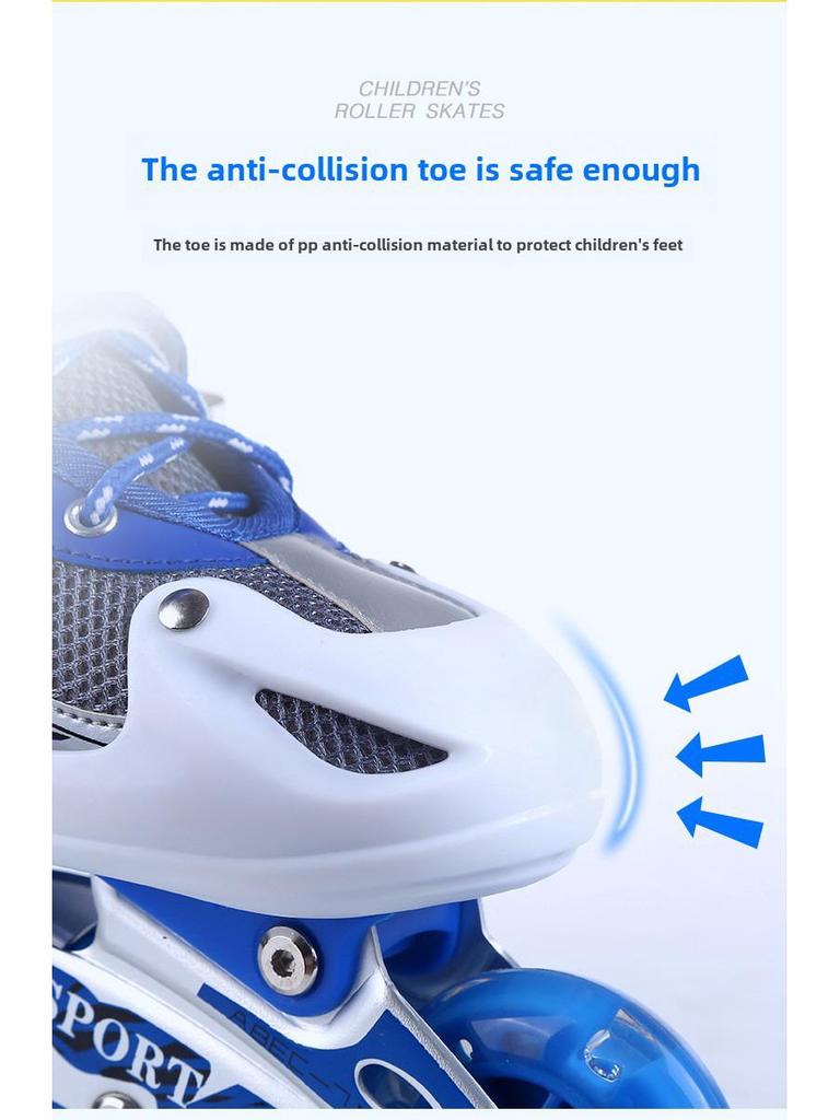 Children's Adjustable Flashing Roller Skates for Boys and Girls