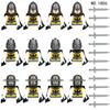 12Pcs/Set MOC medieval knights Roman soldiers military castles dragon soldiers figures weapons bricks children's toys