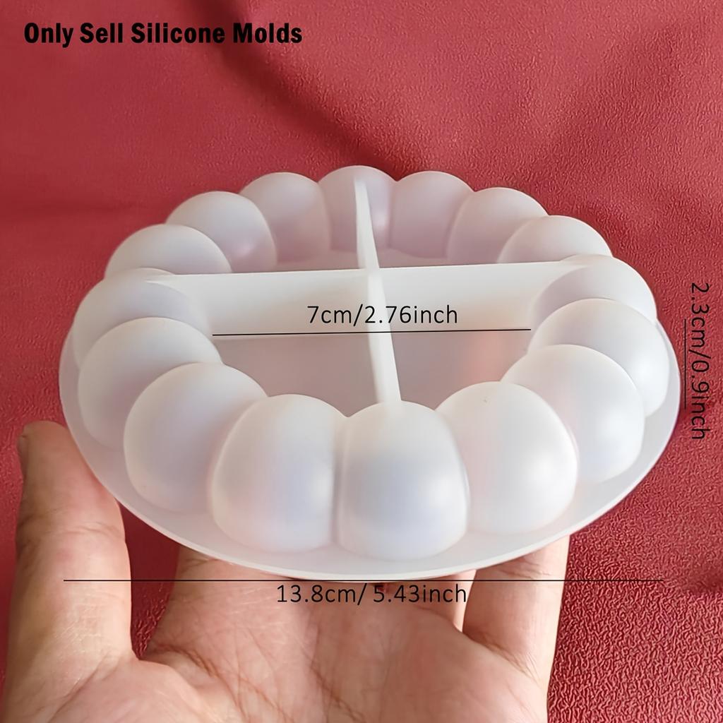 Round Bubble Coaster Silicone Molds for DIY Epoxy Jewelry Storage Tray, Plaster Tray, Cement Cup Pad, Injection Resin Mold