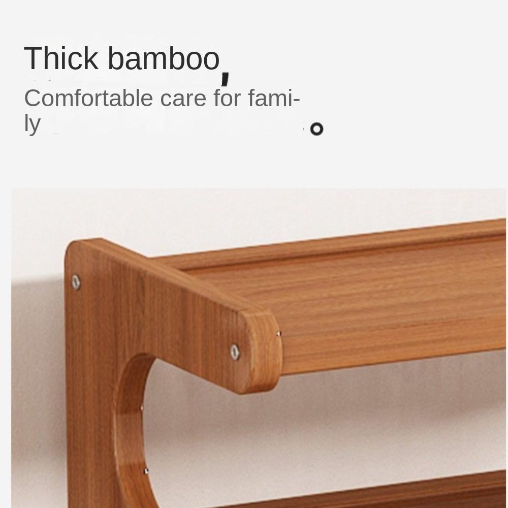 Moisture-Proof Wooden Shoe Storage Shelves Simple Design Multifunctional Shoe Rack  Household Use