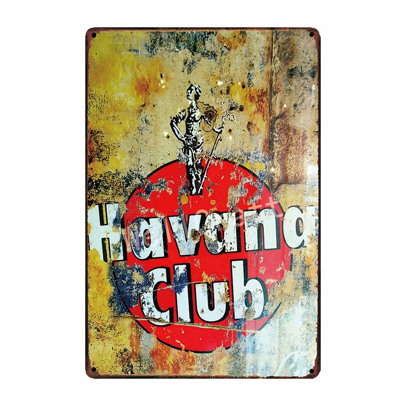 [ WellCraft ] HAVANA CLUB Cartello in Latta Pub Musicale bar Pittura Retrò FG-239