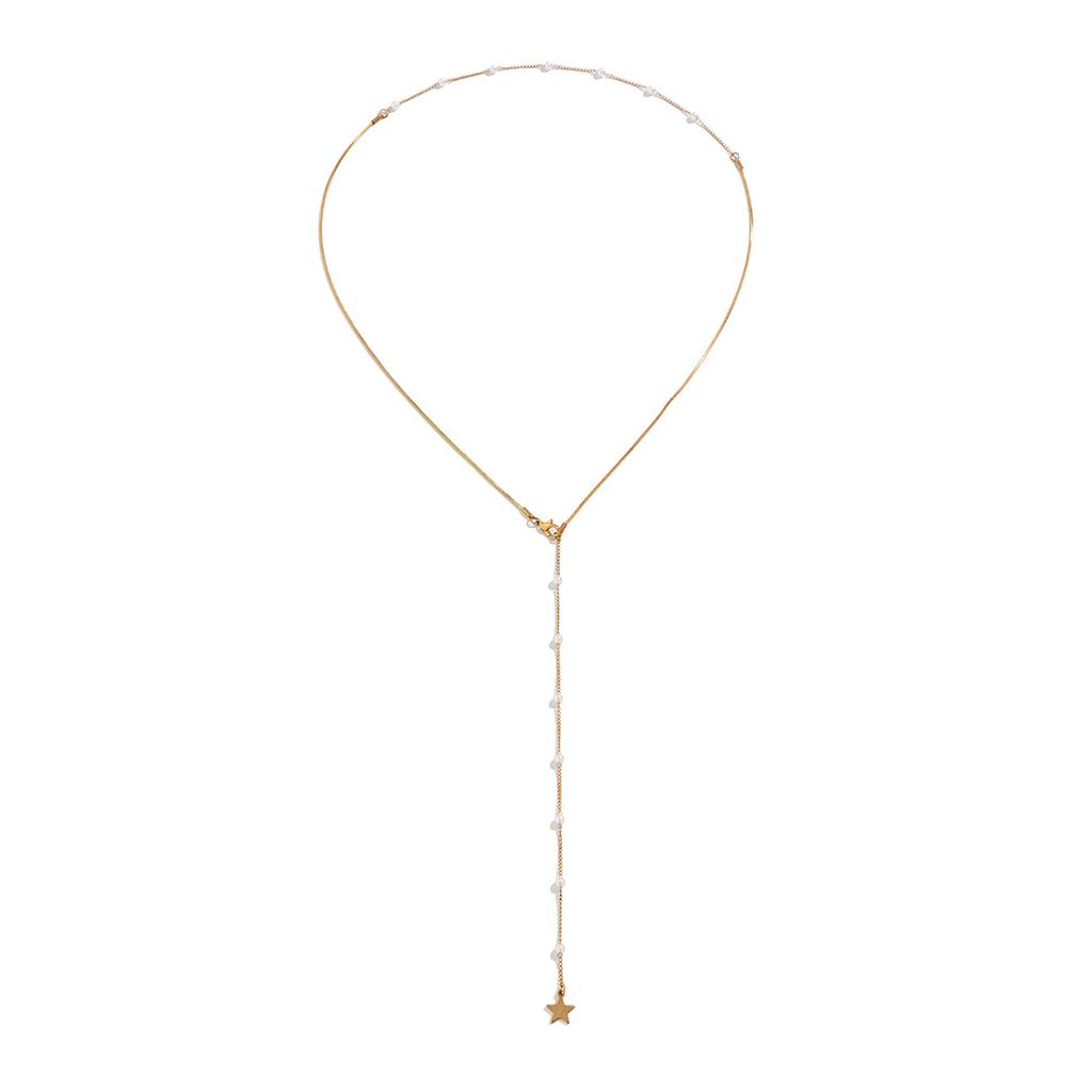 Accessories, Niche Design Sweet And Cool Imitation Pearl Necklace, Simple Diy Sequined Star Necklace
