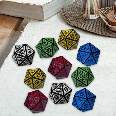 10 Stück Astrologie-Zeichen-Würfel, D20, Sammlerstücke, polyedrische Sternbild-Würfel für Partygeschenke