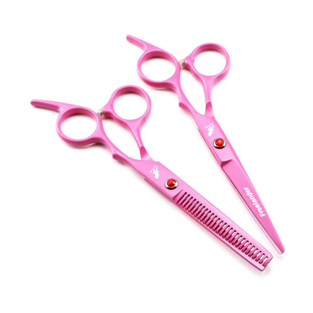 Professional Pink Stainless Steel Thinning 6.0 Inch Barber Scissors Hair Cutting Scissors